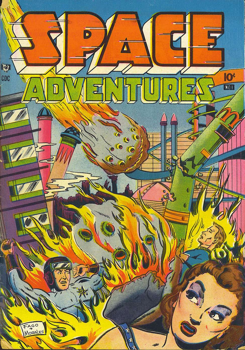 Comic Book Cover For Space Adventures 1