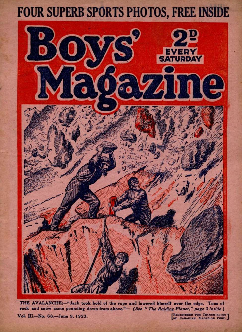 Book Cover For Boys' Magazine 68