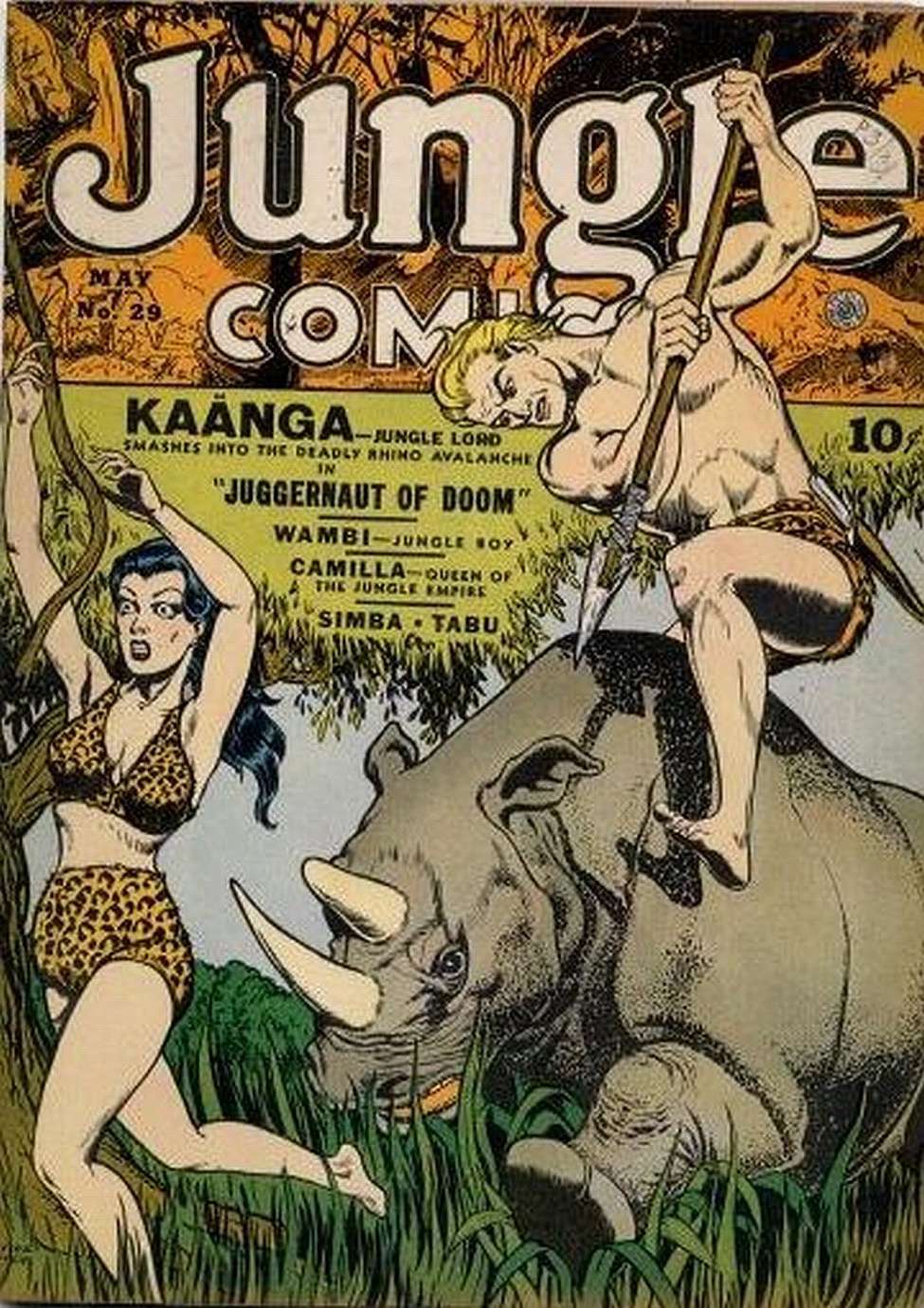 Comic Book Cover For Jungle Comics 29