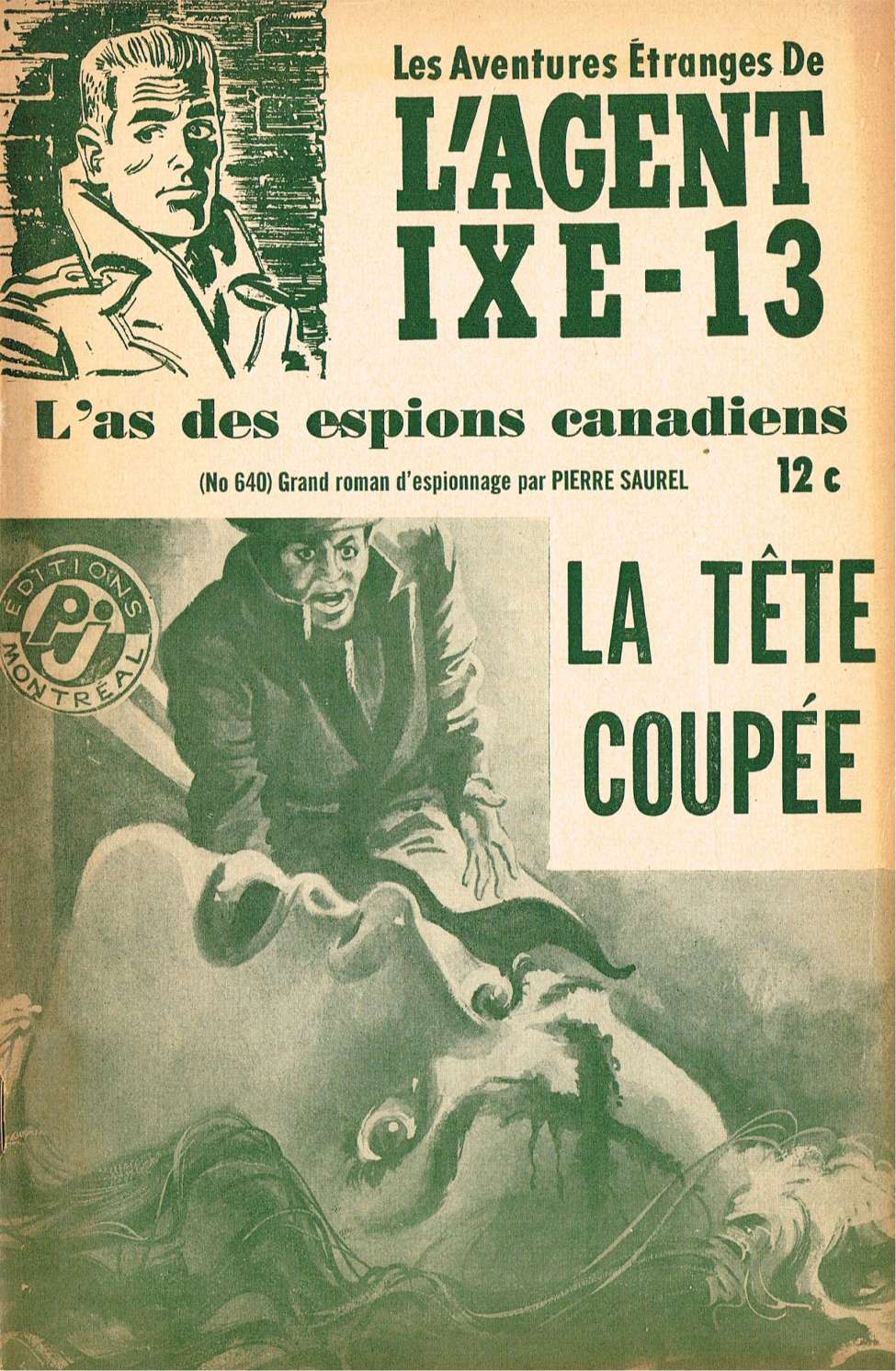 Book Cover For L'Agent IXE-13 v2 640 - La tête coupée