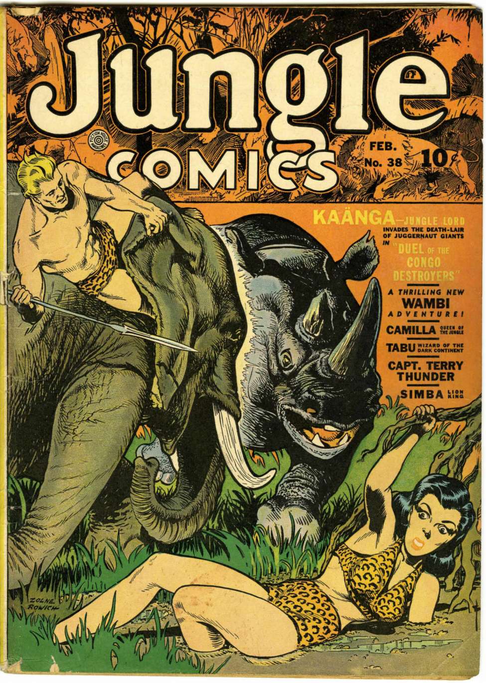 Comic Book Cover For Jungle Comics 38
