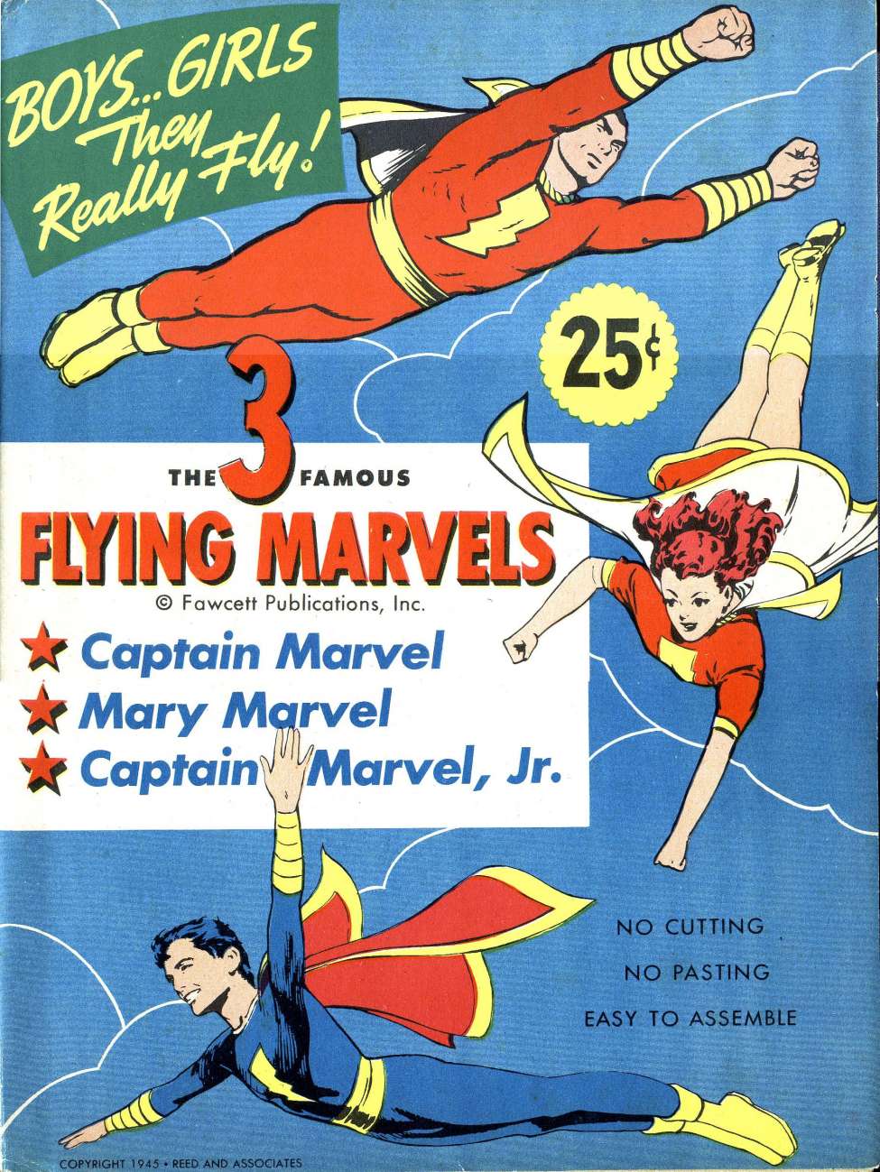 Comic Book Cover For Flying Marvel Family Punch-out