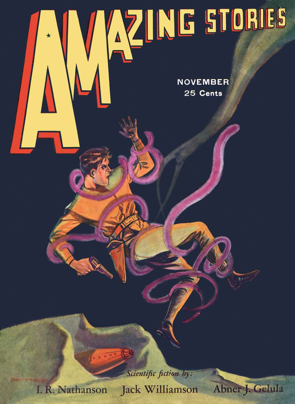 Book Cover For Amazing Stories v6 8 - Automaton - Abner J. Gelula