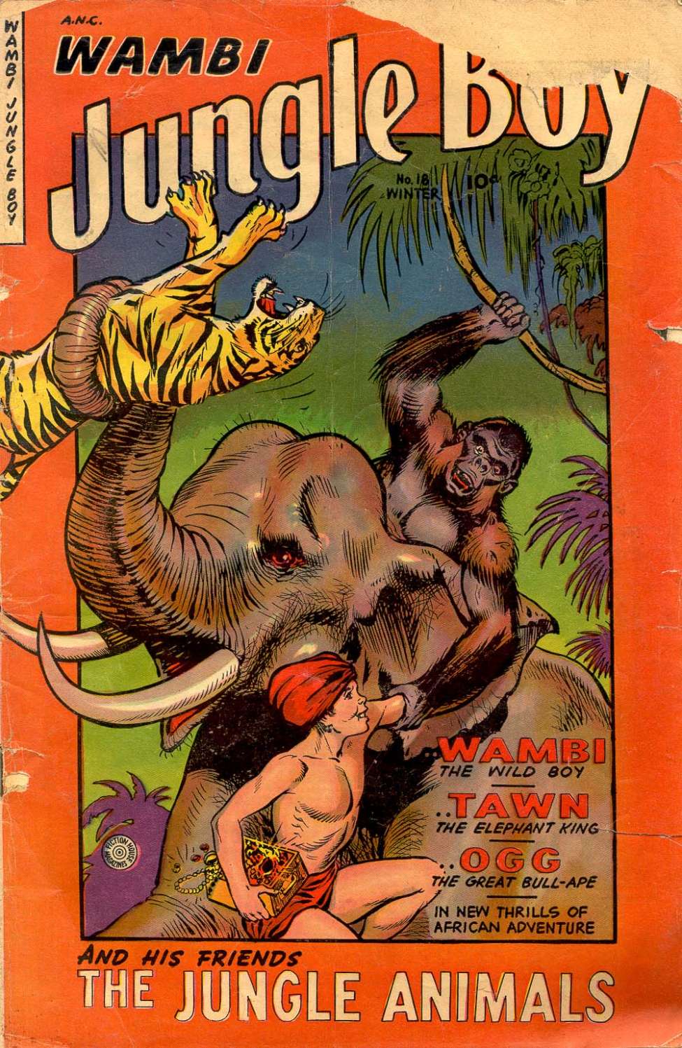 Comic Book Cover For Wambi, Jungle Boy 18 - Version 1