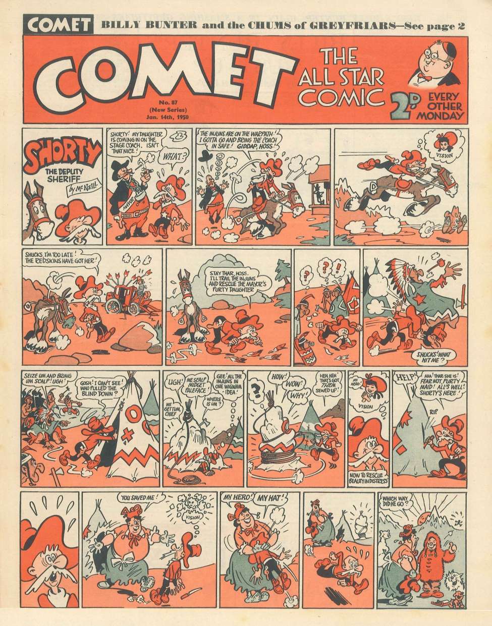 Comic Book Cover For The Comet 87
