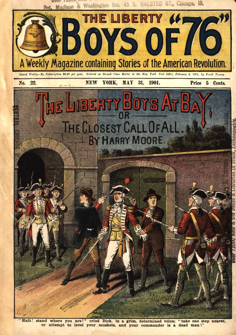 Book Cover For The Liberty Boys of 76 22 - The Liberty Boys at Bay