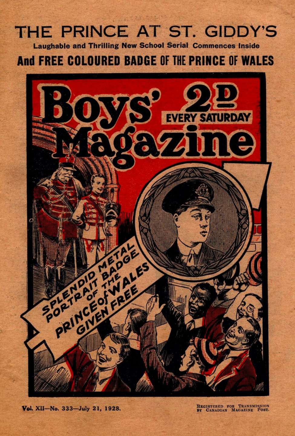 Book Cover For Boys' Magazine 333
