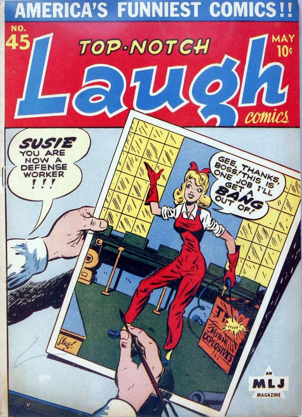 Comic Book Cover For Top Notch Laugh Comics 45