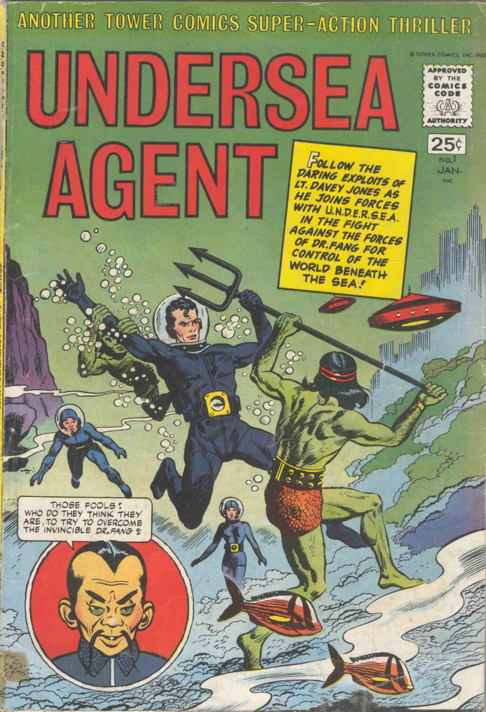 Comic Book Cover For Undersea Agent 1
