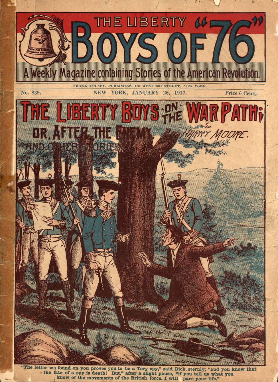 Book Cover For The Liberty Boys of 76 839 - The Liberty Boys on the Warpath