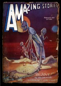 Large Thumbnail For Amazing Stories v11 1 - The Planet of Perpetual Night - John Edwards