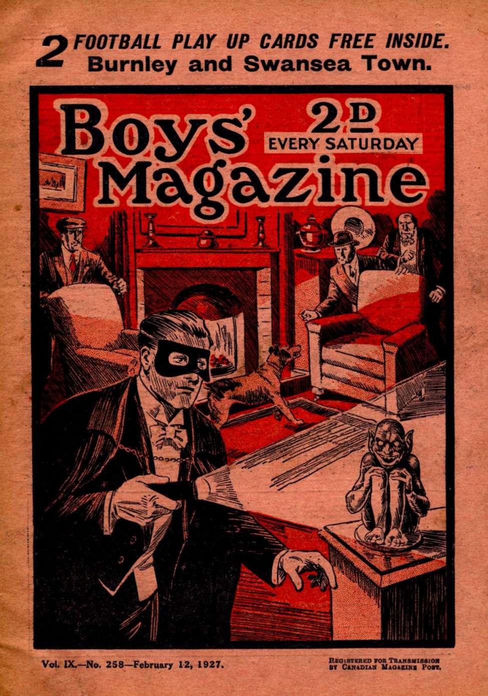 Comic Book Cover For Boys' Magazine 258