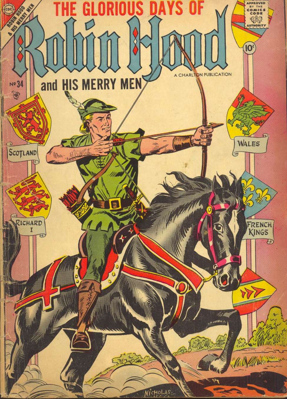 Comic Book Cover For Robin Hood and His Merry Men 34