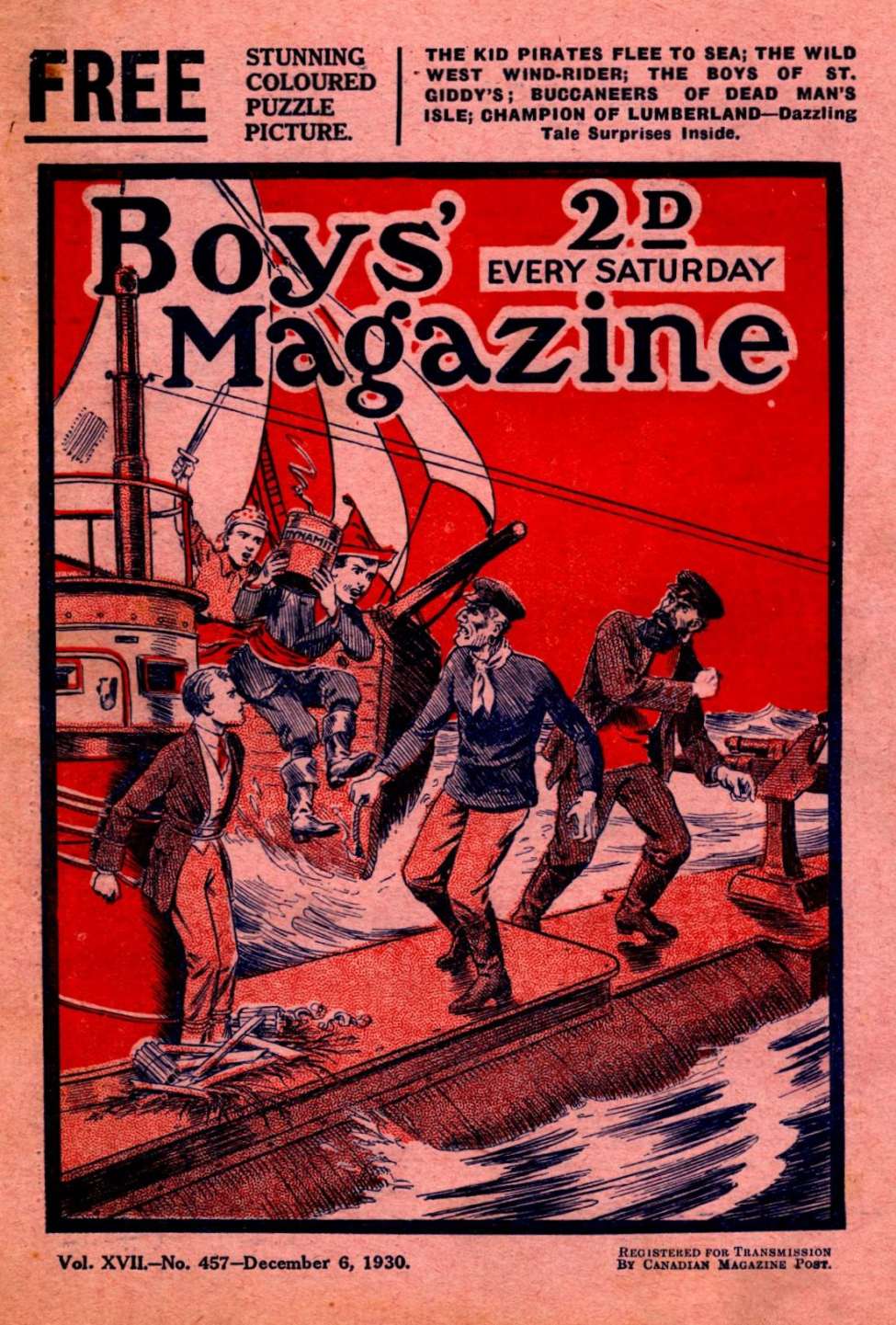 Book Cover For Boys' Magazine 457