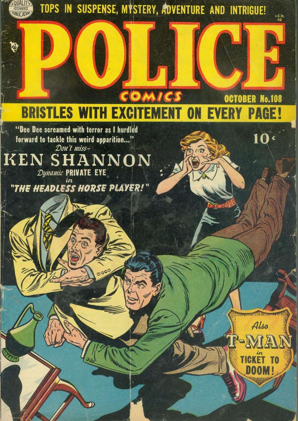 Comic Book Cover For Police Comics 108