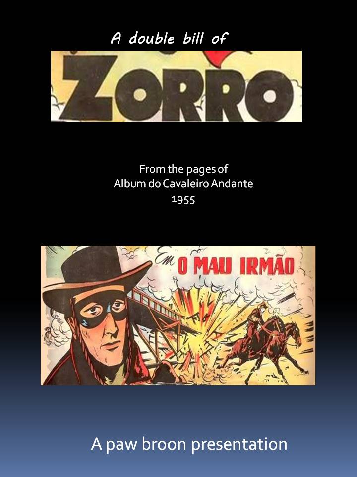 Comic Book Cover For ZORRO, A Double Bill