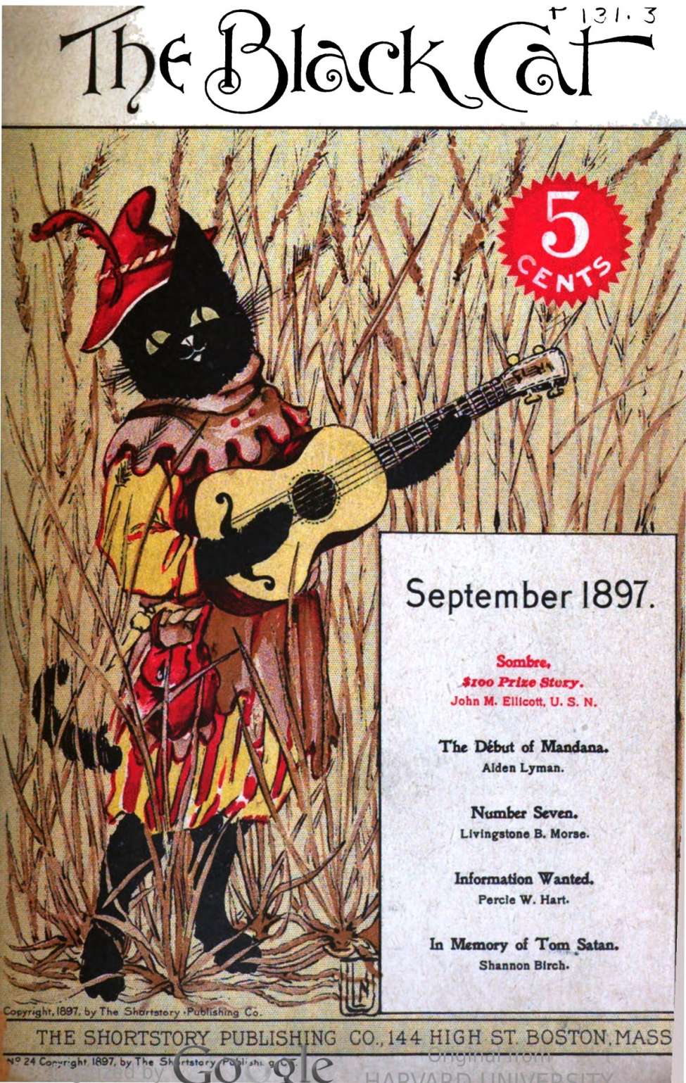 Book Cover For The Black Cat v2 12 - Sombre - John M. Ellicott U.S.N.