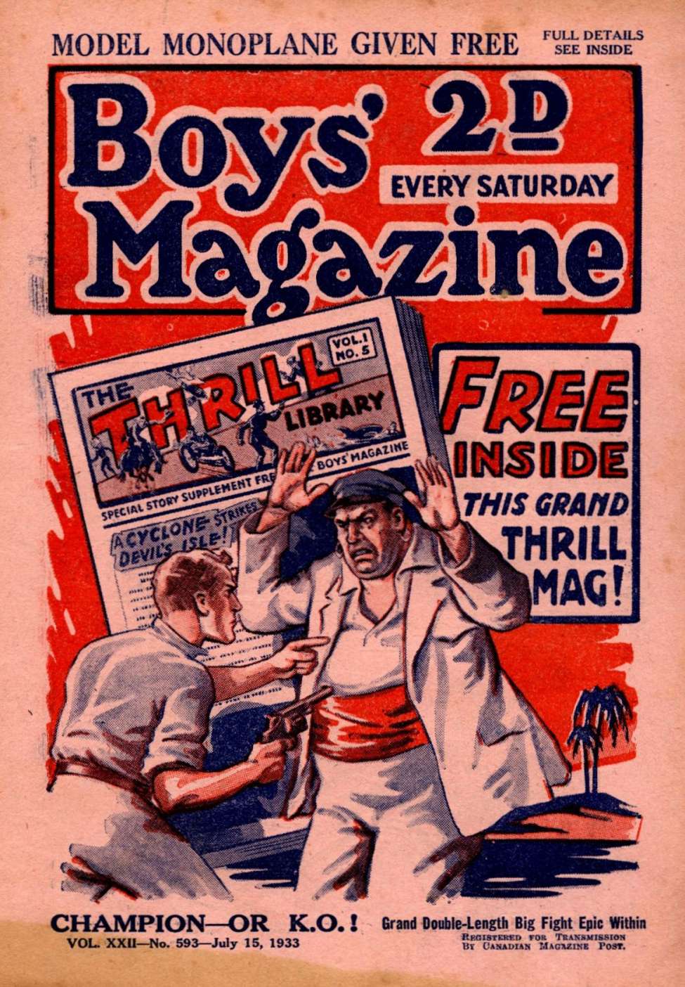Book Cover For Boys' Magazine 593