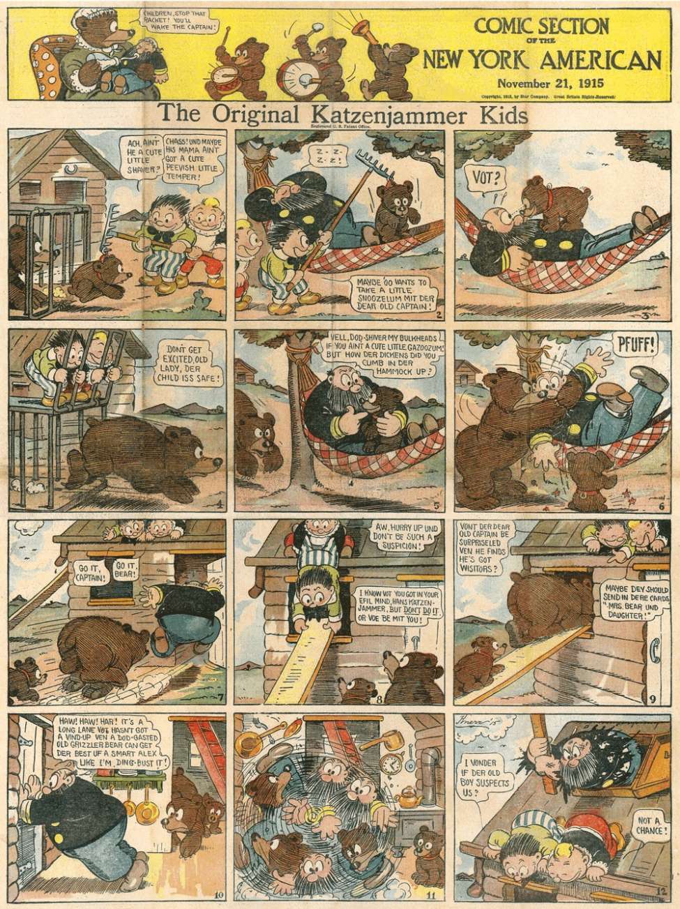 Comic Book Cover For New York American - Comic Section (1915-11-21)