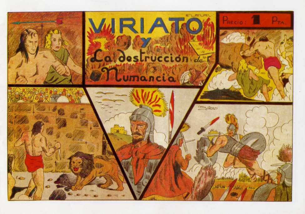 Comic Book Cover For Viriato y la Destruccion de Numancia - 1942