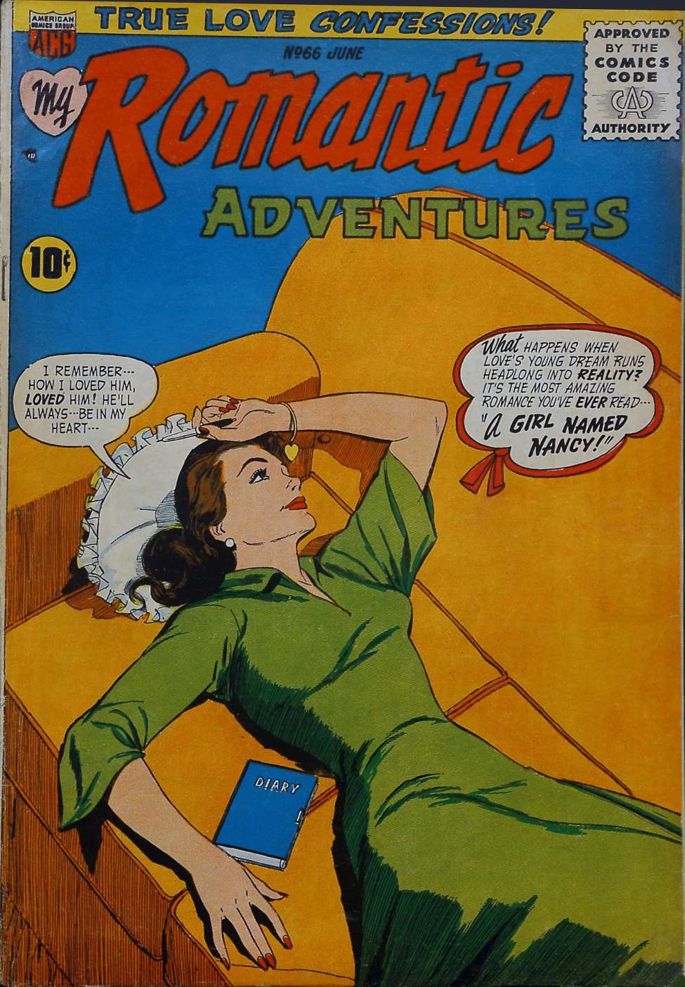 Comic Book Cover For Romantic Adventures 66