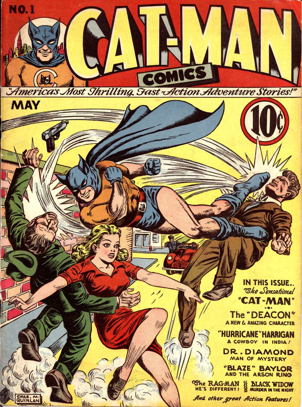 Comic Book Cover For Cat-Man Comics 1
