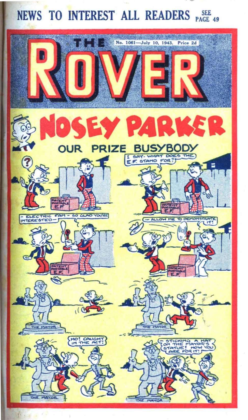 Comic Book Cover For The Rover 1061