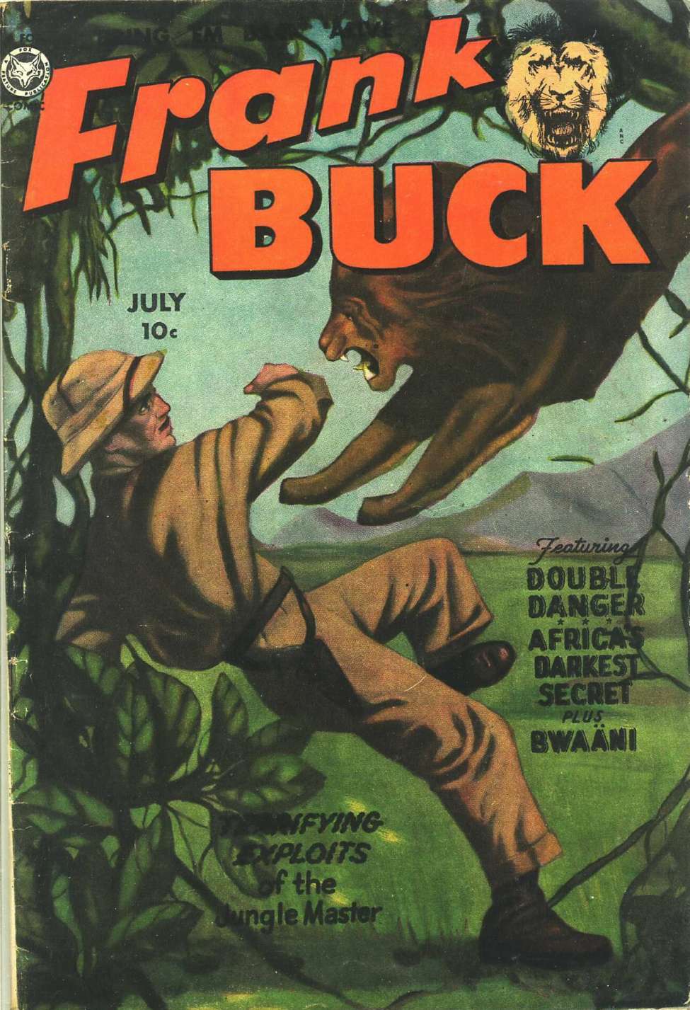 Comic Book Cover For Frank Buck 2