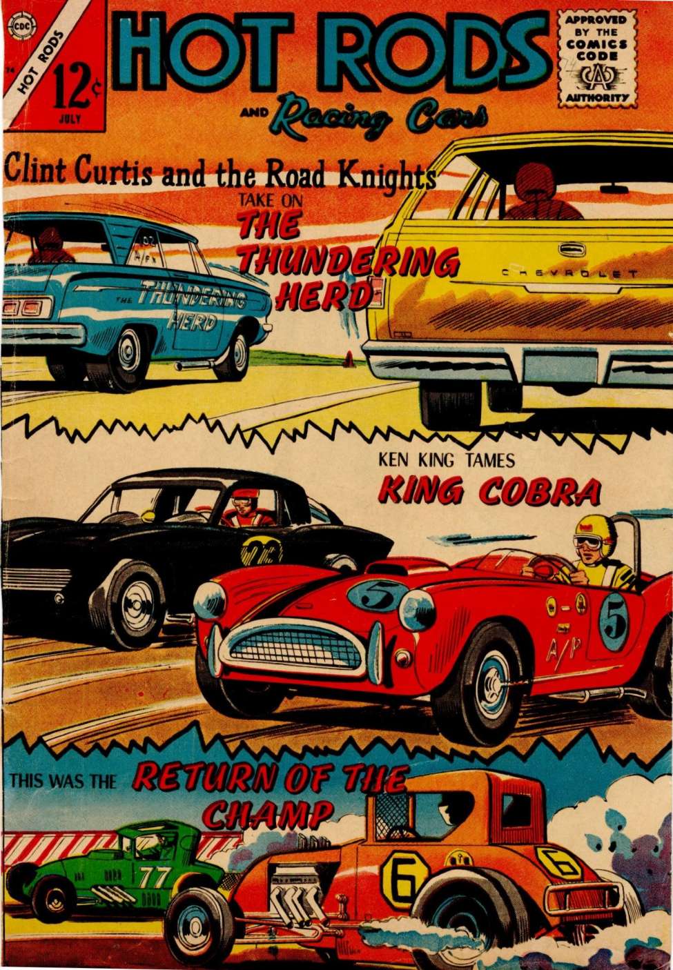 Comic Book Cover For Hot Rods and Racing Cars 74