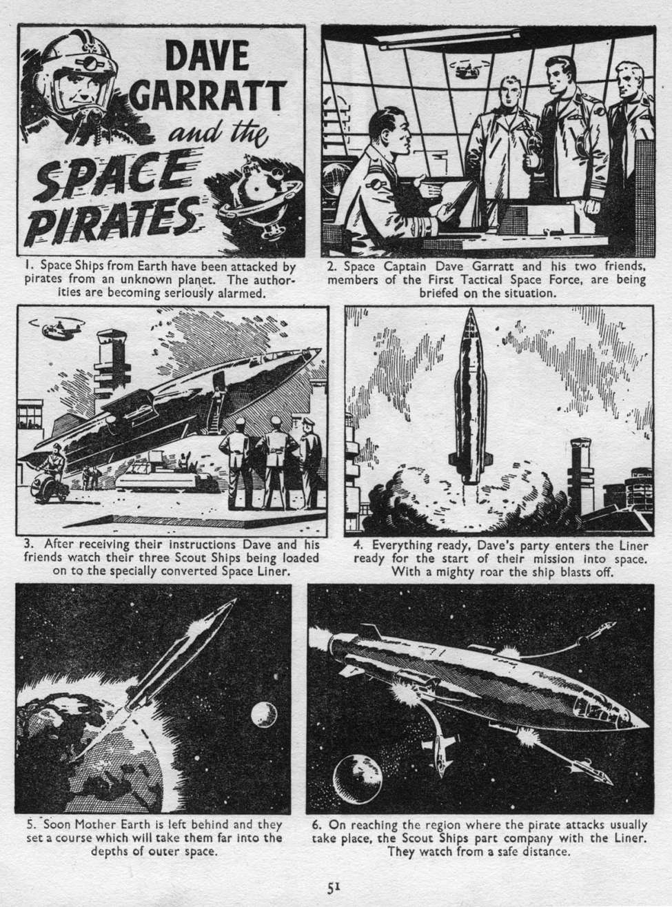 Comic Book Cover For Dave Garratt and The Space Pirates