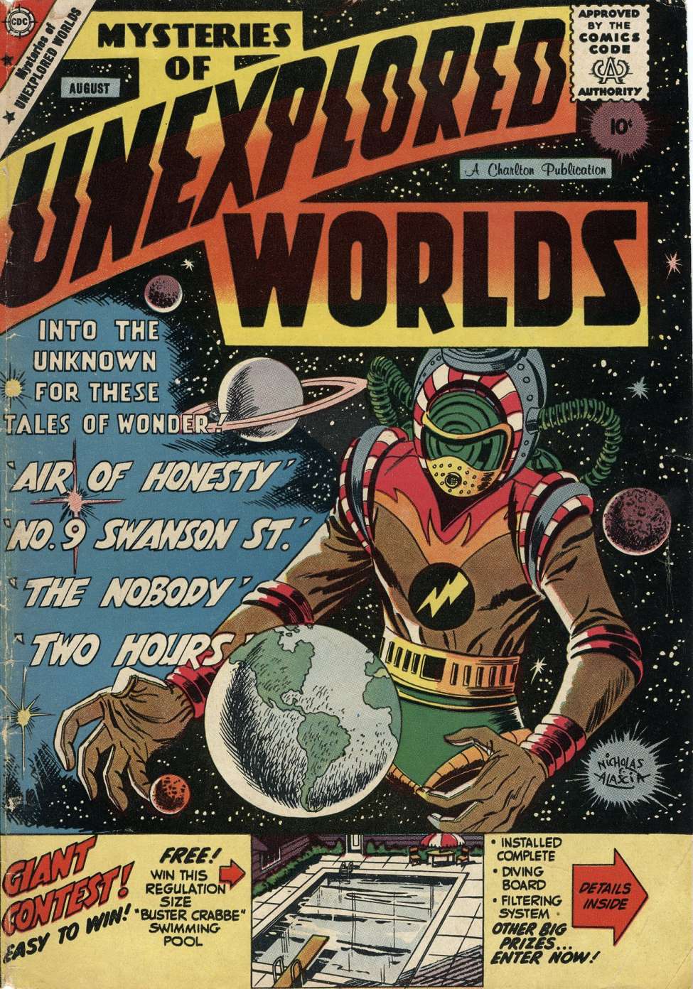 Comic Book Cover For Mysteries of Unexplored Worlds 14