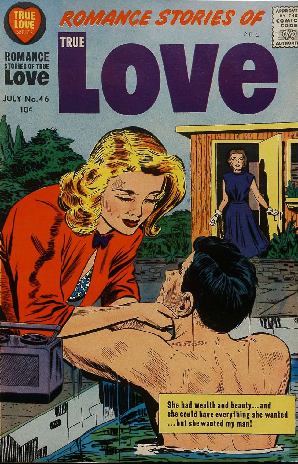 Comic Book Cover For Romance Stories of True Love 46