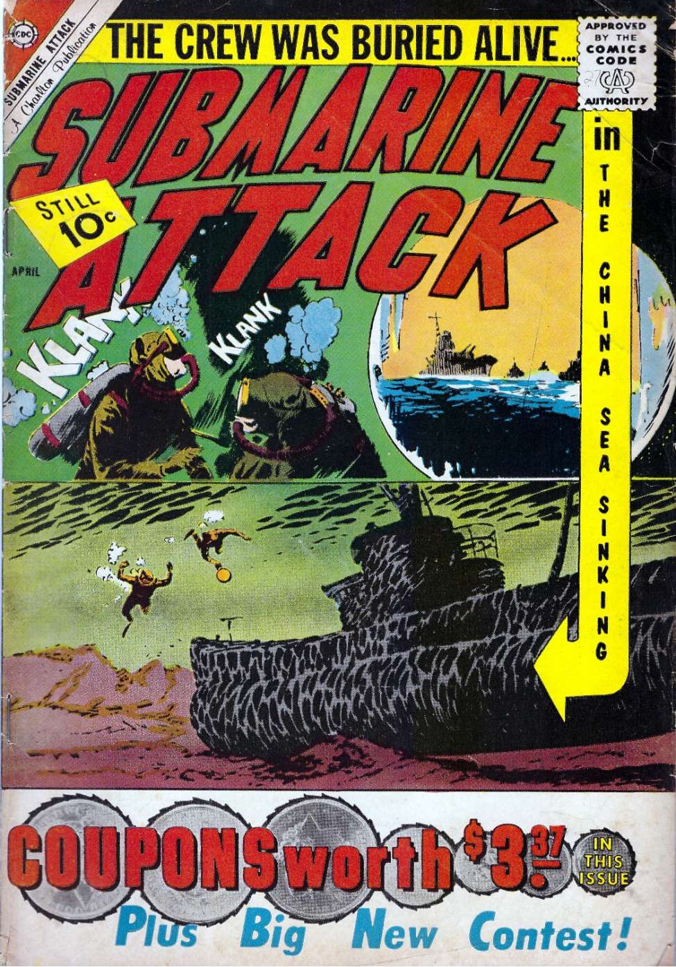 Comic Book Cover For Submarine Attack 27