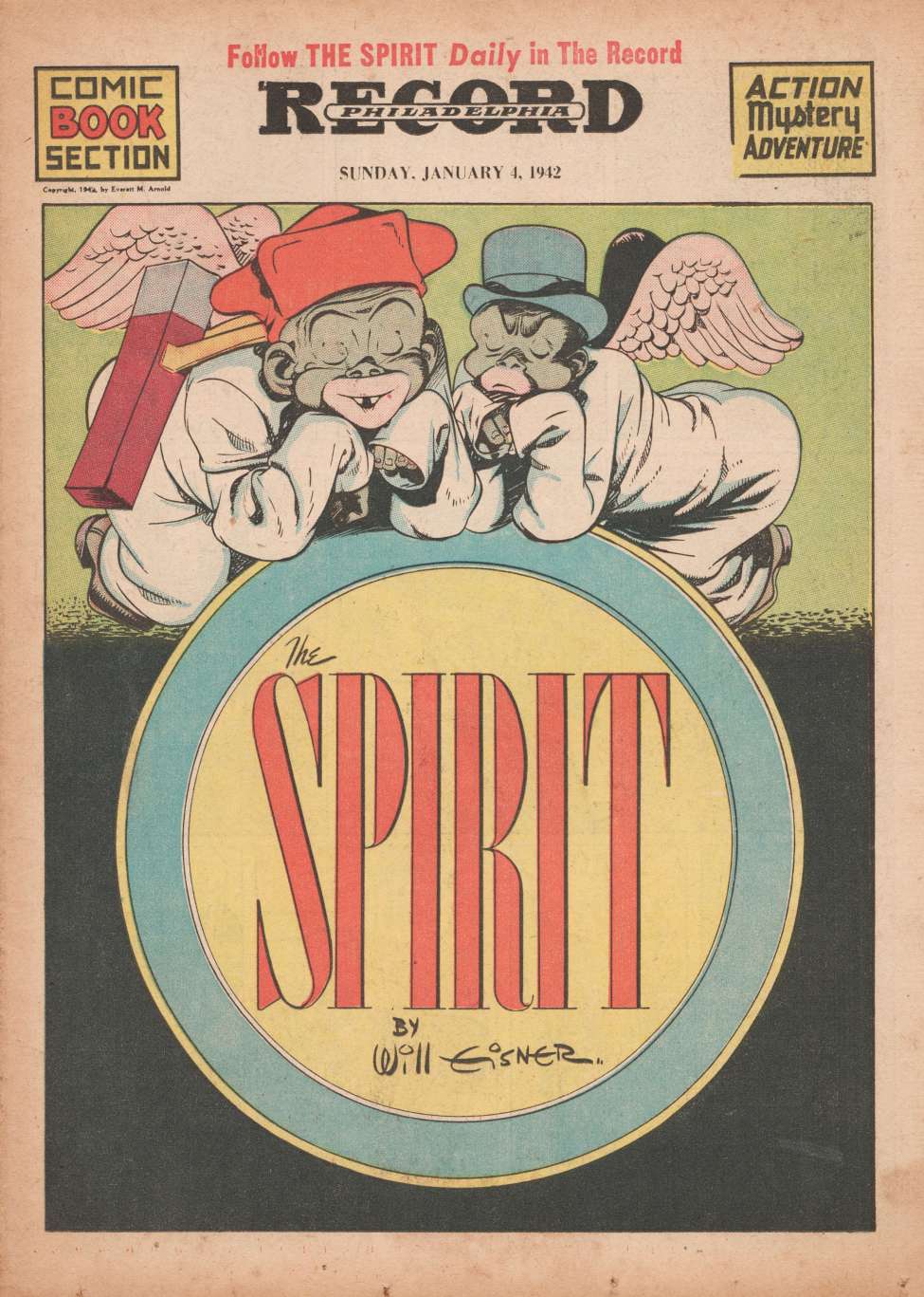 Book Cover For The Spirit (1942-01-04) - Philadelphia Record