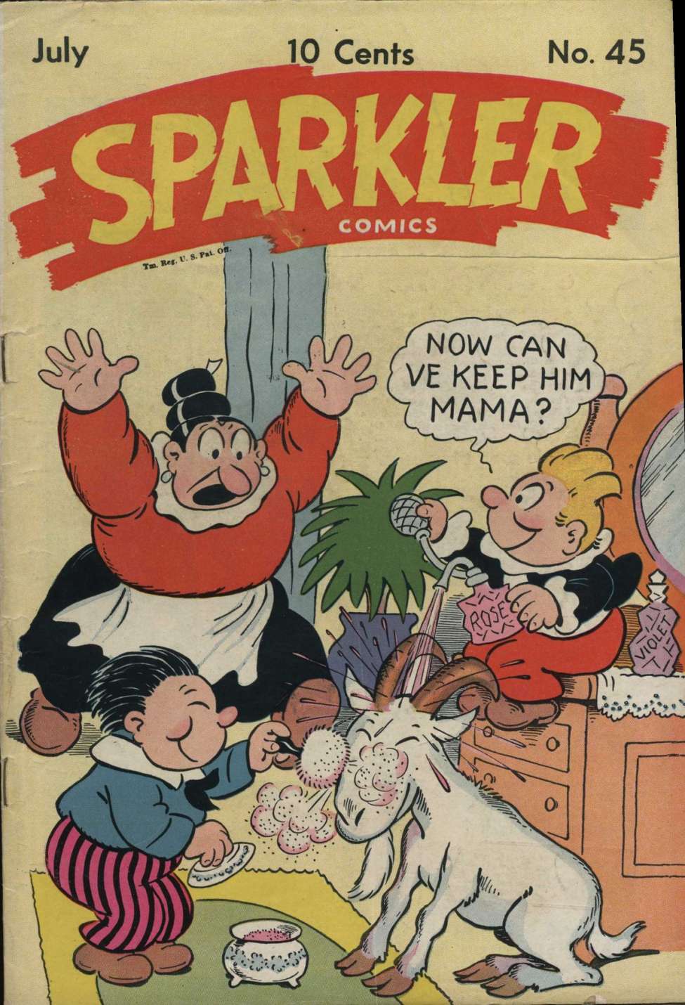 Comic Book Cover For Sparkler Comics 45