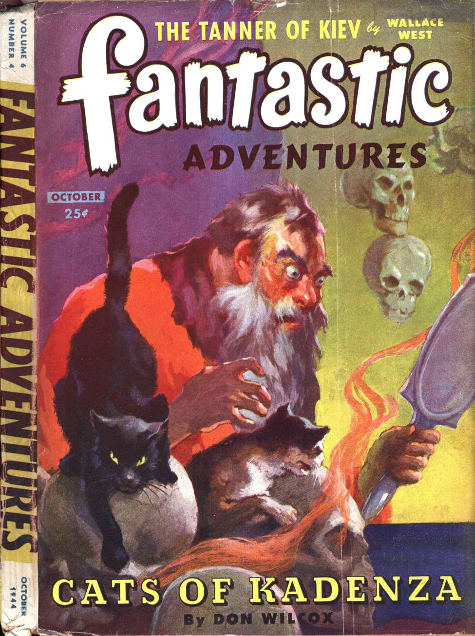 Book Cover For Fantastic Adventures v6 4 - Cats of Kadenza - Don Wilcox