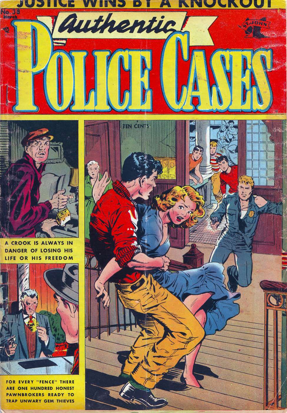 Comic Book Cover For Authentic Police Cases 38