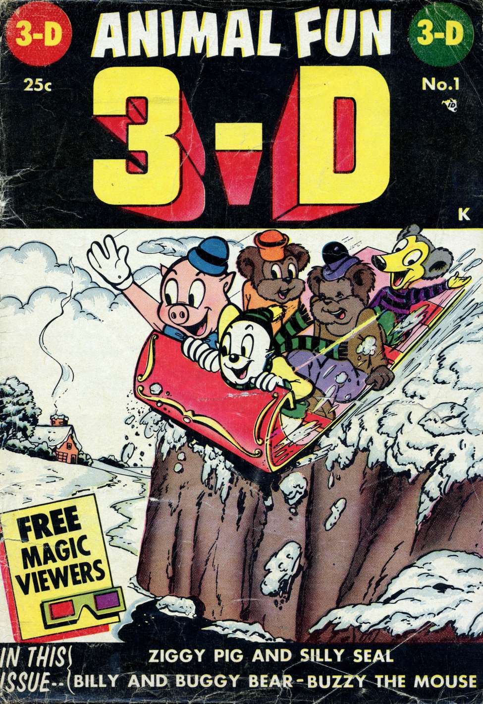 Comic Book Cover For Animal Fun 3-D 1