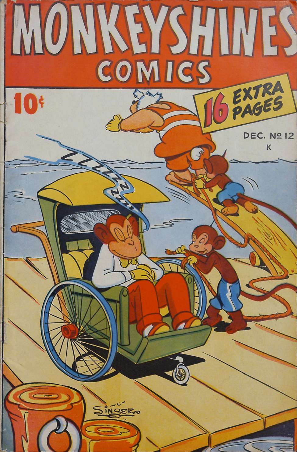 Comic Book Cover For Monkeyshines Comics 12