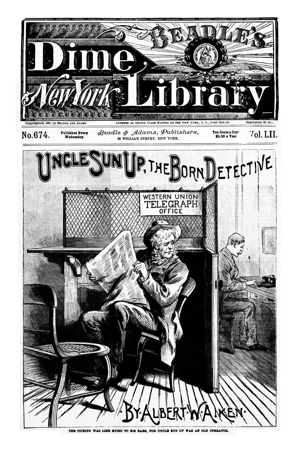 Comic Book Cover For Beadle's Dime Library 674 - Uncle Sun Up, The Born Detective