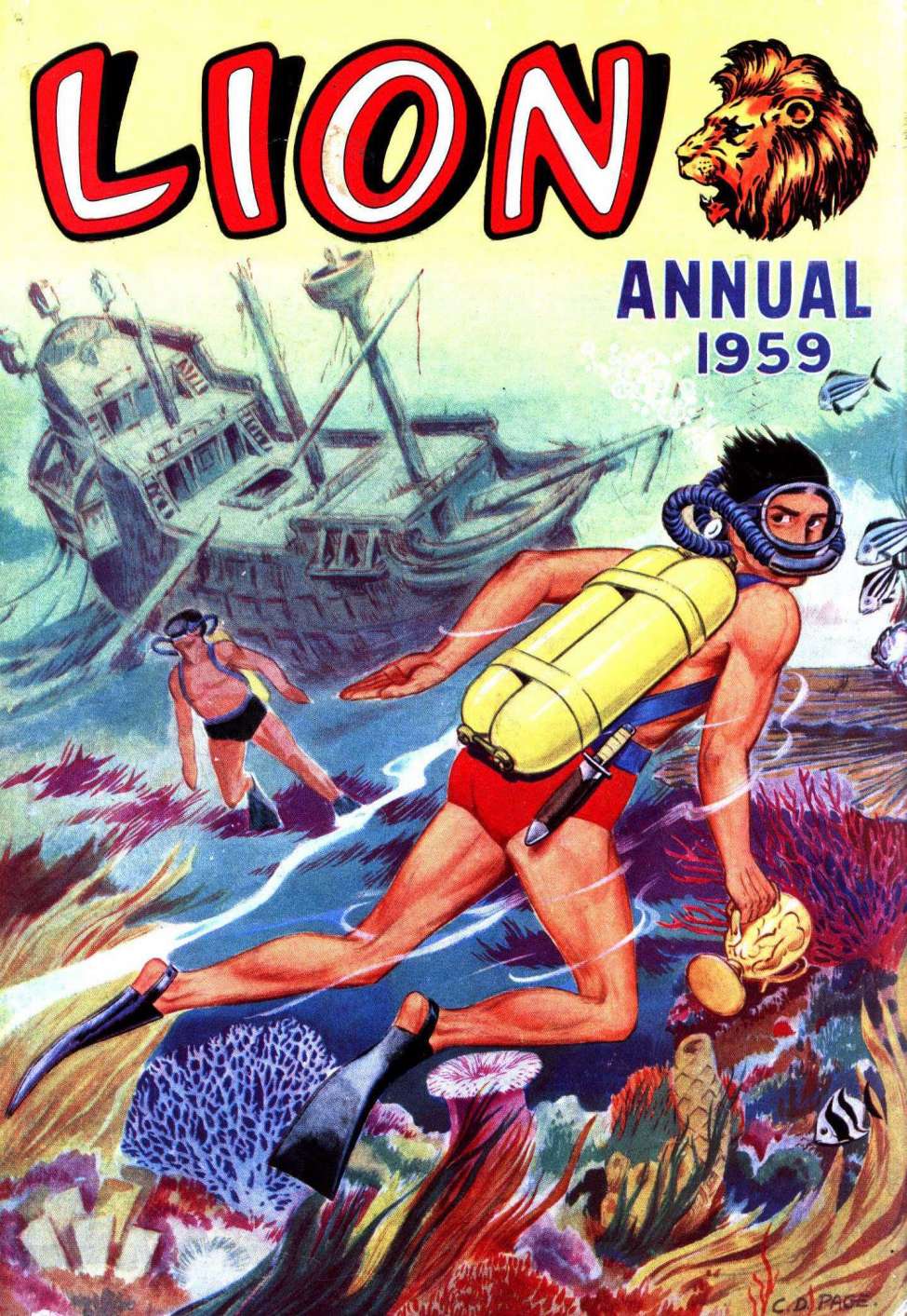 Comic Book Cover For Lion Annual 1959