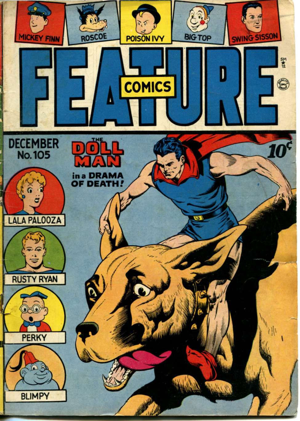 Comic Book Cover For Feature Comics 105