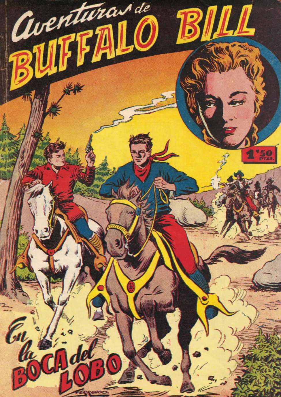 Comic Book Cover For Aventuras de Buffalo Bill 5 En la boca del lobo
