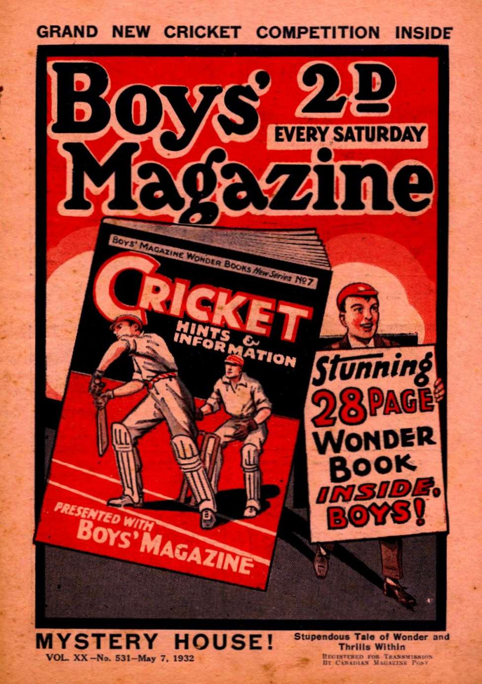 Book Cover For Boys' Magazine 531