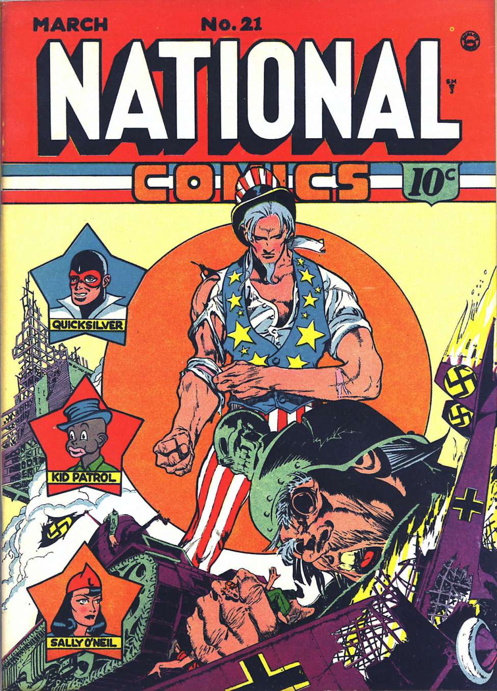 Comic Book Cover For National Comics 21