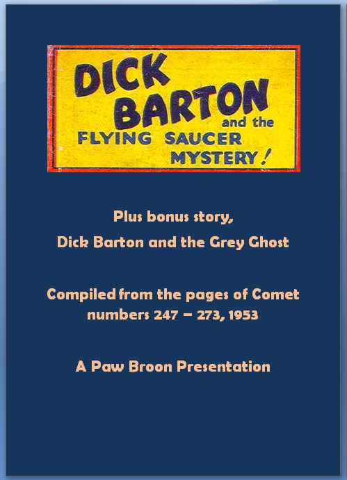 Comic Book Cover For Dick Barton and The Flying Saucer Mystery