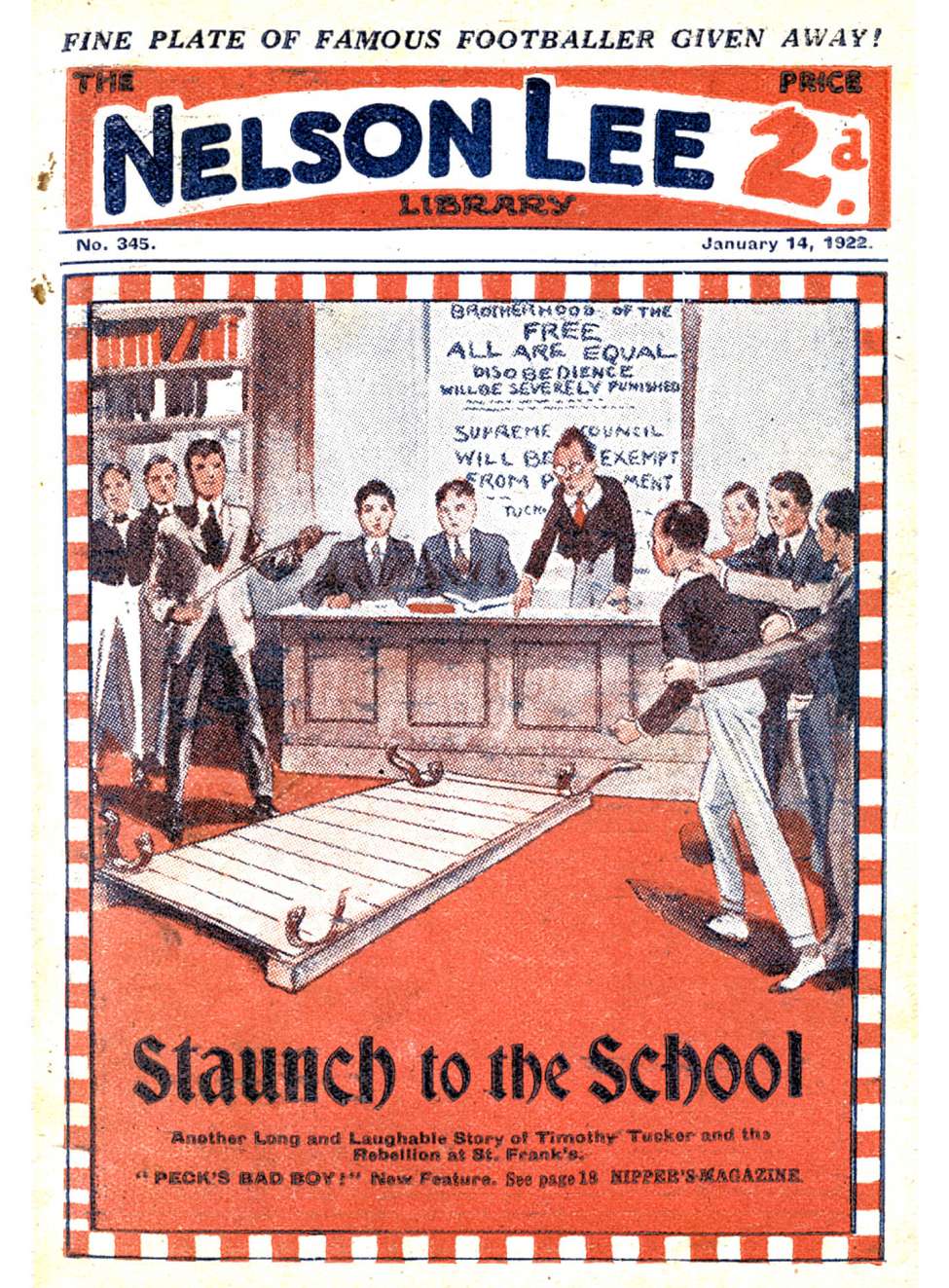 Book Cover For Nelson Lee Library s1 345 - Staunch to the School