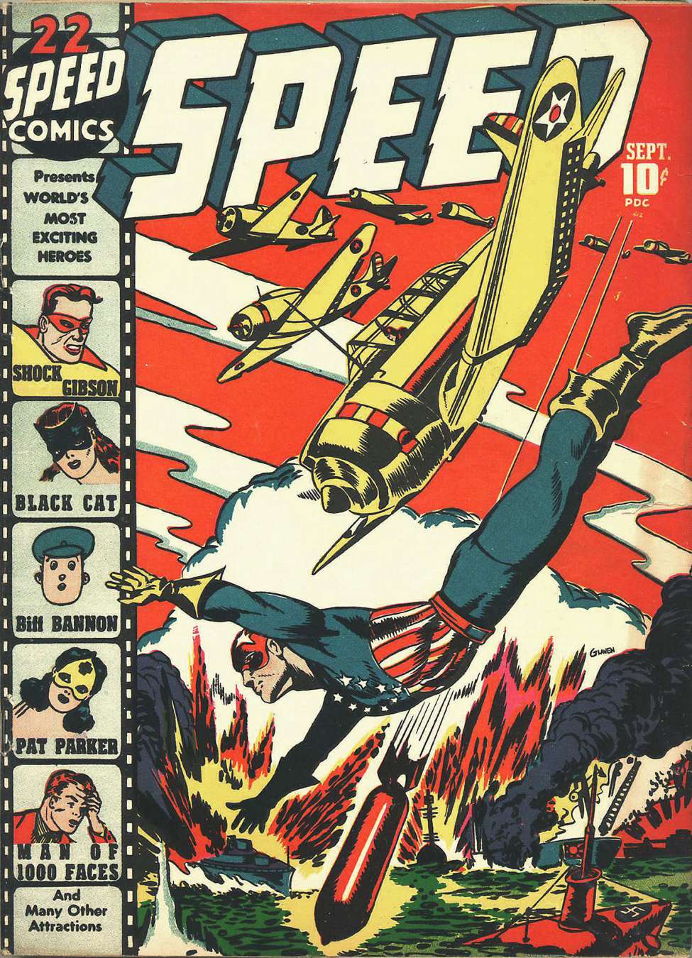 Comic Book Cover For Speed Comics 22 - Version 2