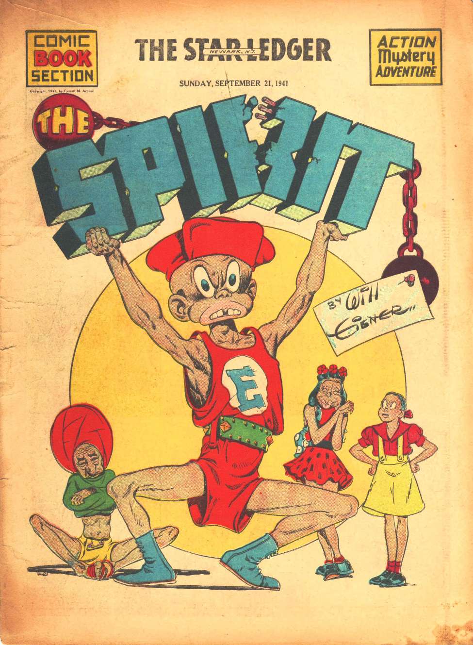 Comic Book Cover For The Spirit (1941-09-21) - Star-Ledger
