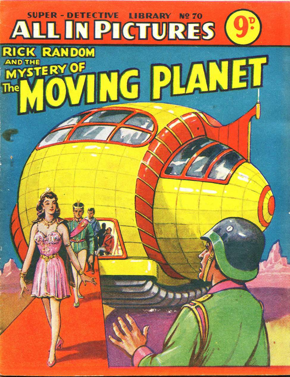 Comic Book Cover For Super Detective Library 70 - The Mystery of the Moving Planet